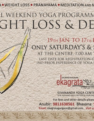 Special Weekend Yoga Program for Weight Loss & Detox